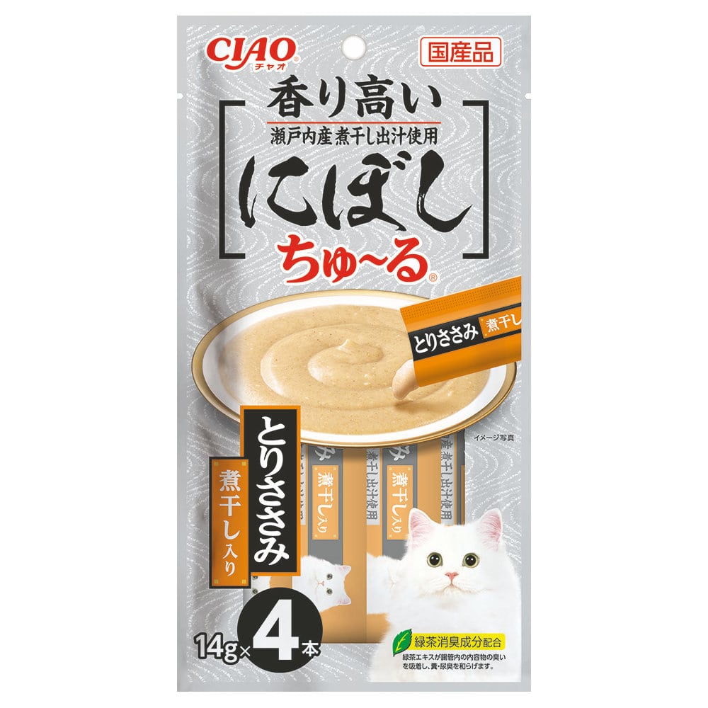 ＣＩＡＯ　にぼしちゅ～る　とりささみ　煮干入り　１４ｇ×４本