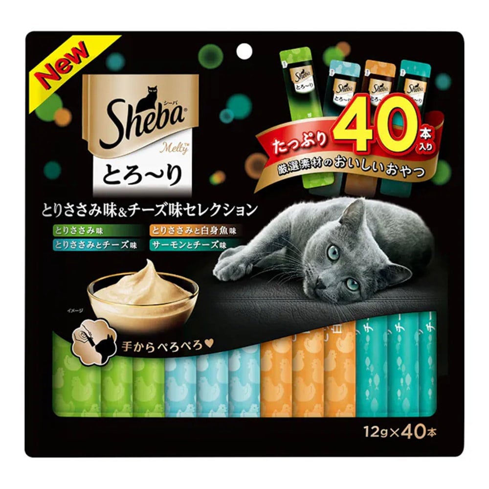 シーバ　とろーり　メルティ　とりささみ味＆チーズ味セレクション　１２ｇ×４０本