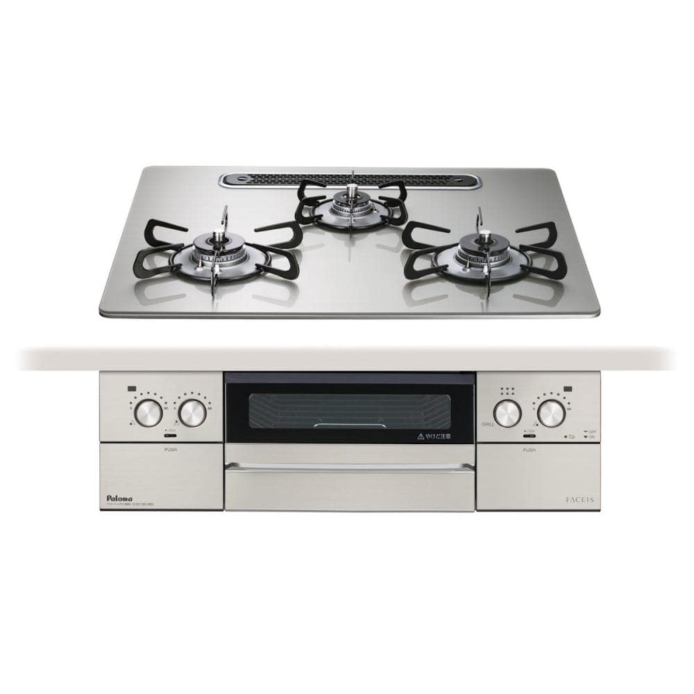 パロマ　ビルトインコンロ　フェイシスグランド　クリアガラストップ　ＬＰガス用　ＰＤ－８９３ＷＳ－Ｕ６０ＧＨ