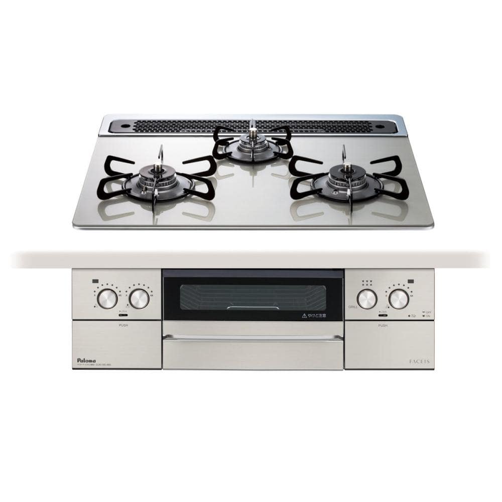 パロマ　ビルトインコンロ　フェイシスグランド　クリアガラストップ　都市ガス用　ＰＤ－８９３ＷＳ－６０ＧＨ