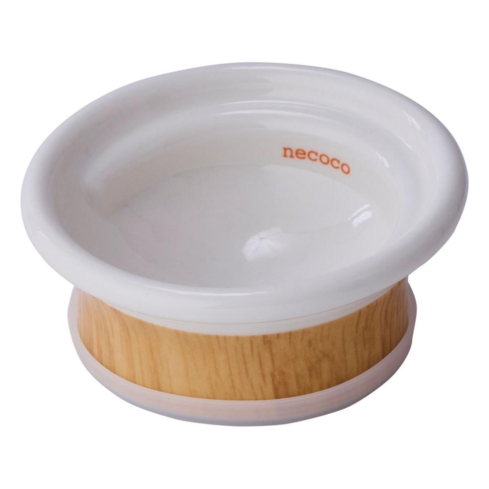 ｎｅｃｏｃｏ　食べやすい木目調食器　ドライフード向き