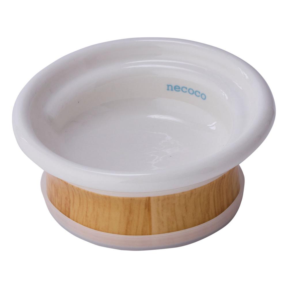 ｎｅｃｏｃｏ　食べやすい木目調食器　ウェットフード向き