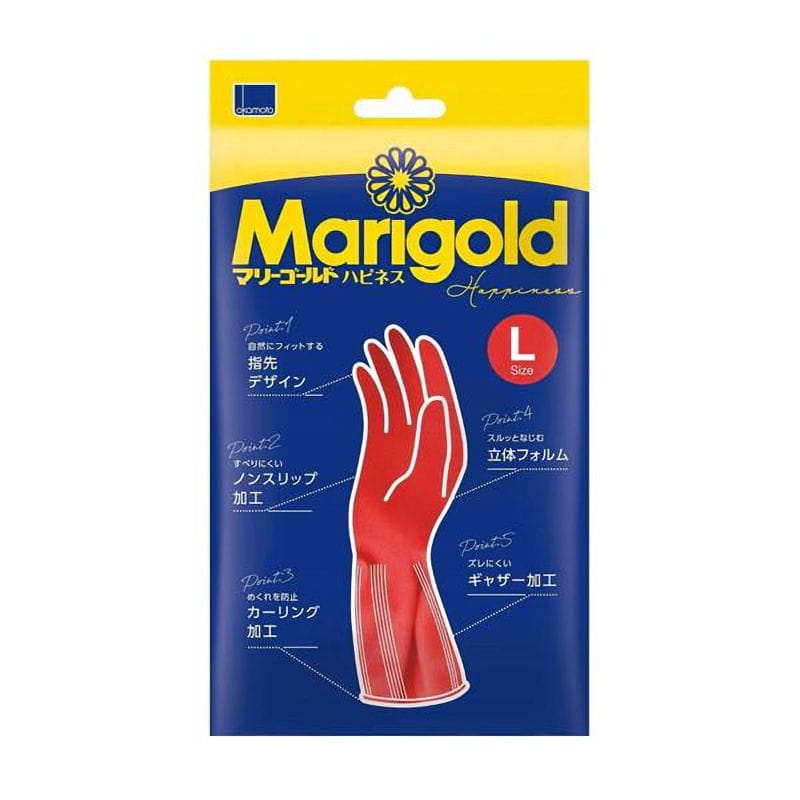 オカモト　マリーゴールド手袋　ハピネス　レッド　Ｌ