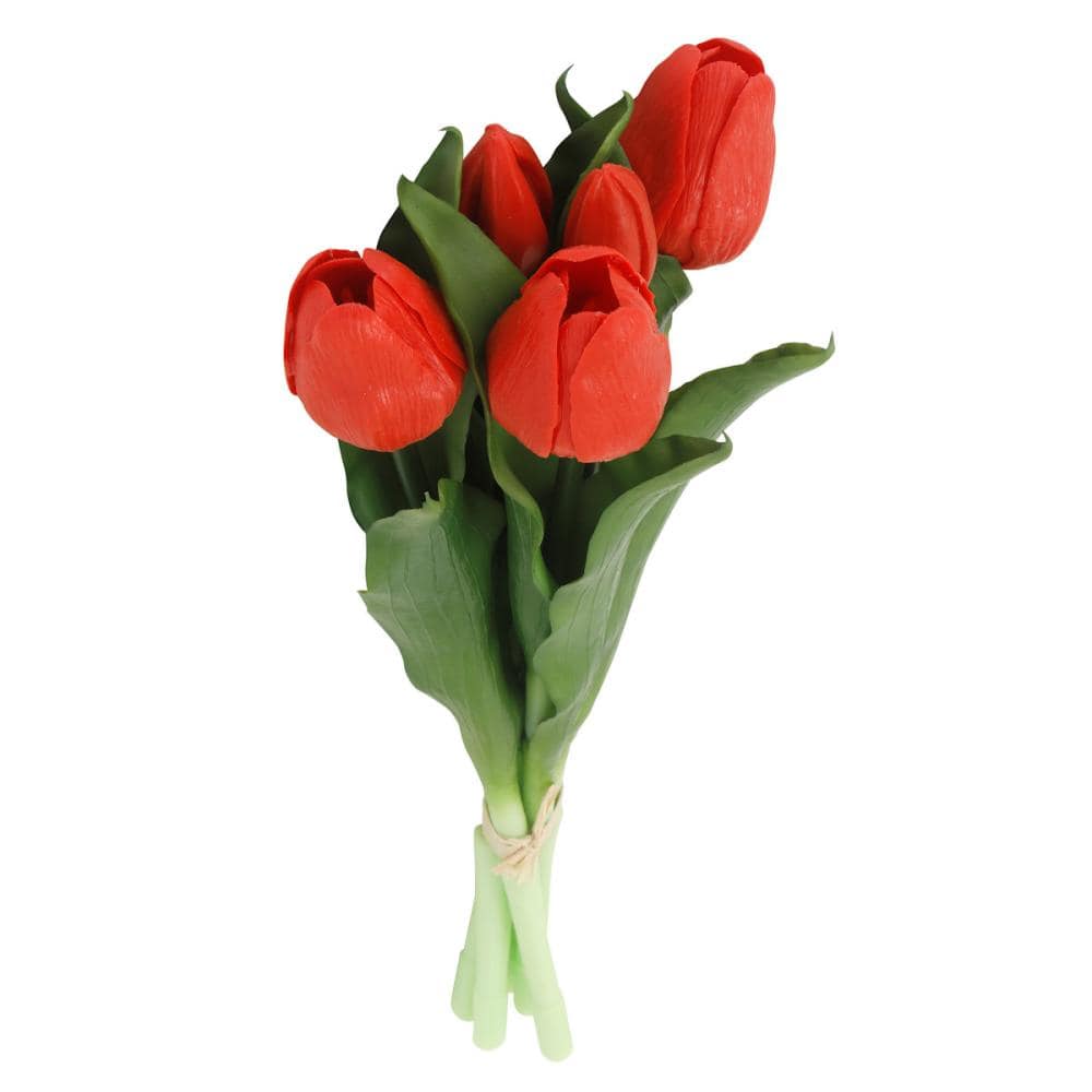 Ｂｒｅｅｚｙ　Ｇｒｅｅｎ　チューリップ造花　花束　レッド