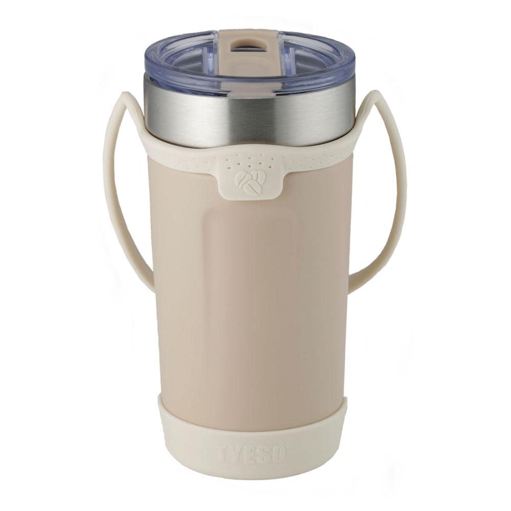 アテーナライフ　直飲みも出来るストロー付きタンブラー　アイボリー　５５０ｍＬ