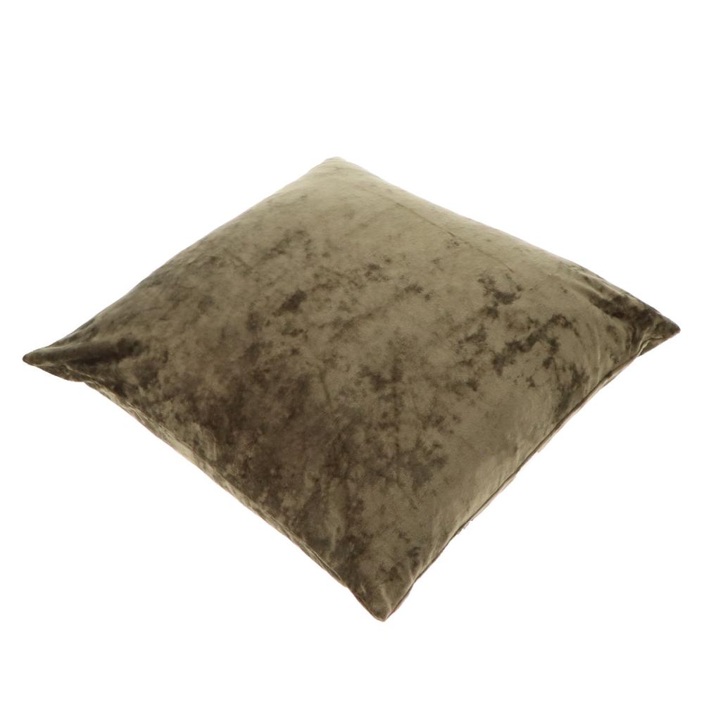 アテーナライフ　クッションカバー　ベルベット　ブラウン　４５×４５ｃｍ