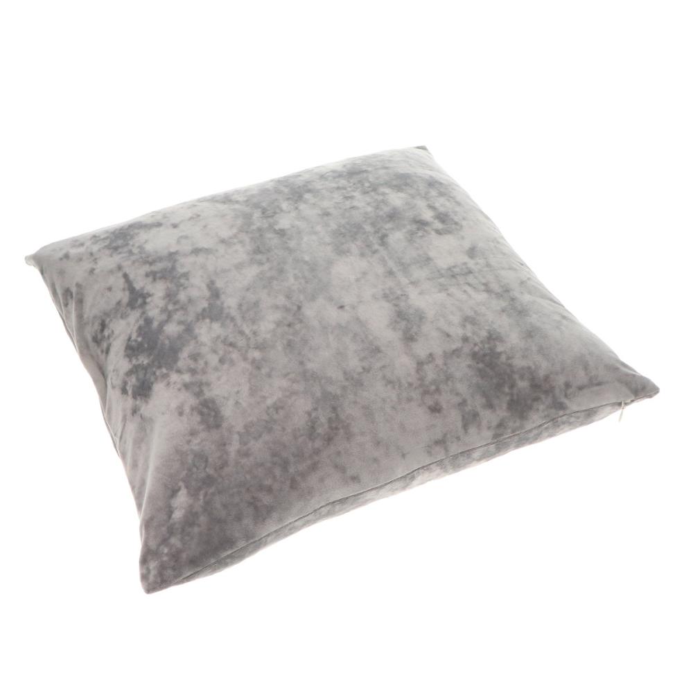 アテーナライフ　クッションカバー　ベルベット　グレー　４５×４５ｃｍ