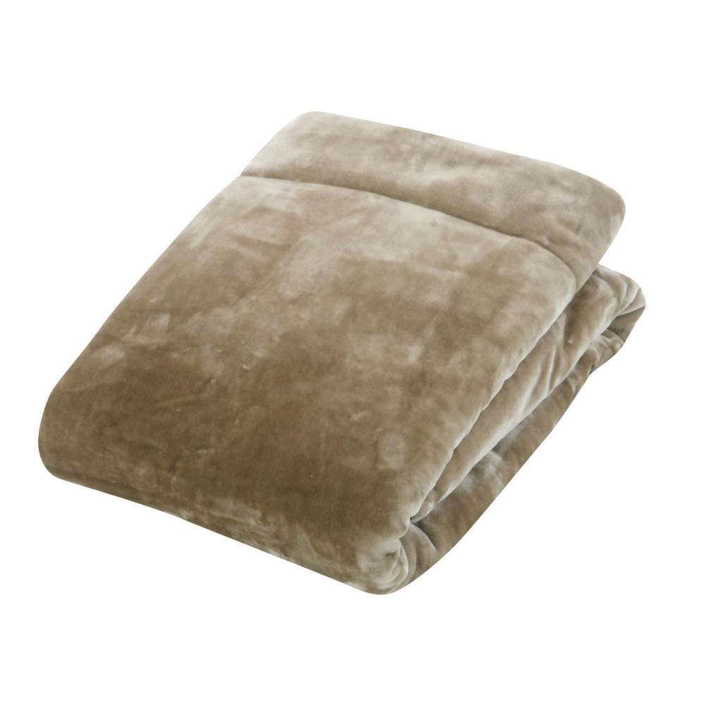 アテーナライフ　暖プラス　３つの効果であったか２枚合わせ毛布　ベージュ　シングル　１４０×１９０ｃｍ