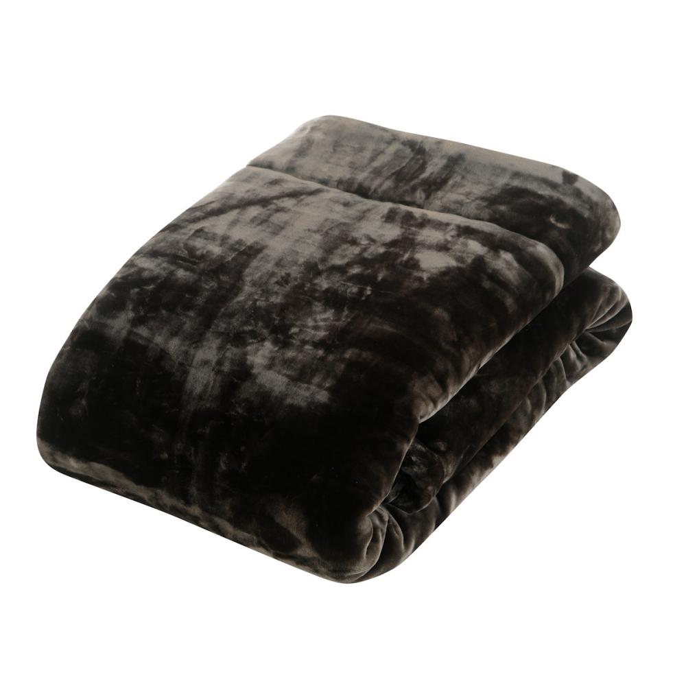 アテーナライフ　暖プラス　３つの効果であったか２枚合わせ毛布　ダークブラウン　セミダブル　１６０×１９０ｃｍ