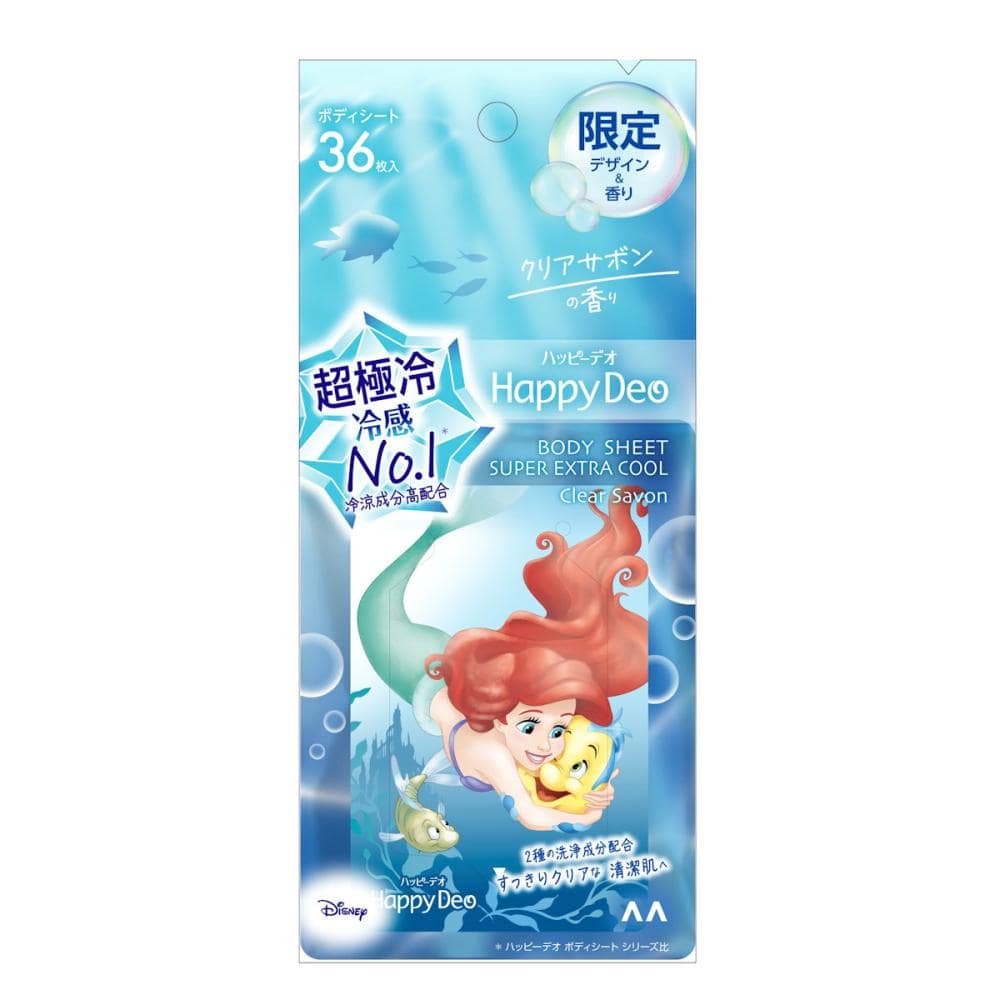 マンダム　ハッピーデオ　ボディシート　超極冷　クリアサボンの香り　３６枚