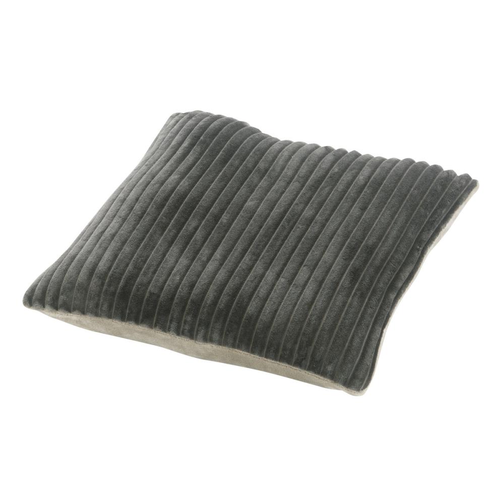 アテーナライフ　ボリュームクッションカバー　フロウズ　ダークグレー　４５×４５ｃｍ