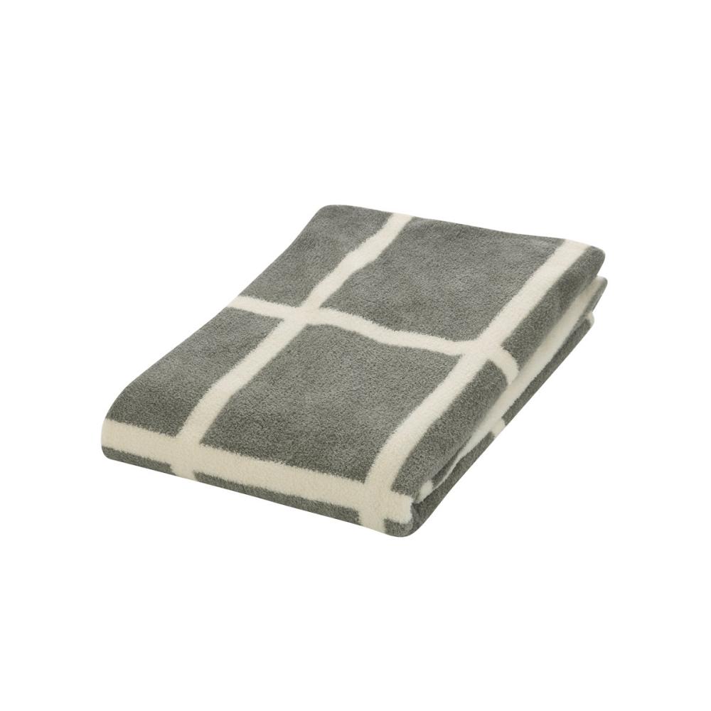 アテーナライフ　毛布にもなるあったか掛布団カバー　チェック　グレー　シングルロング　１５０×２１０ｃｍ