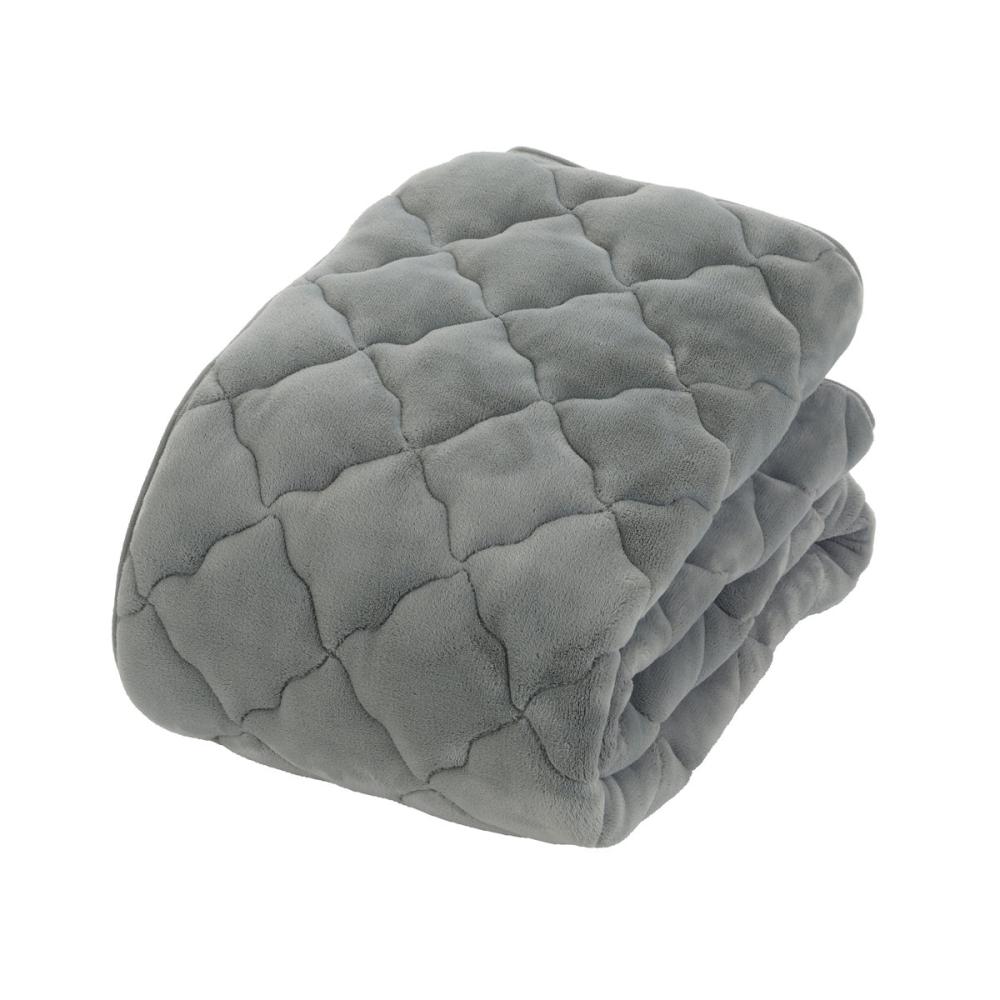 アテーナライフ　暖プラス　吸湿発熱・超なめらかタッチ敷パッド　グレー　シングル　１００×２００ｃｍ