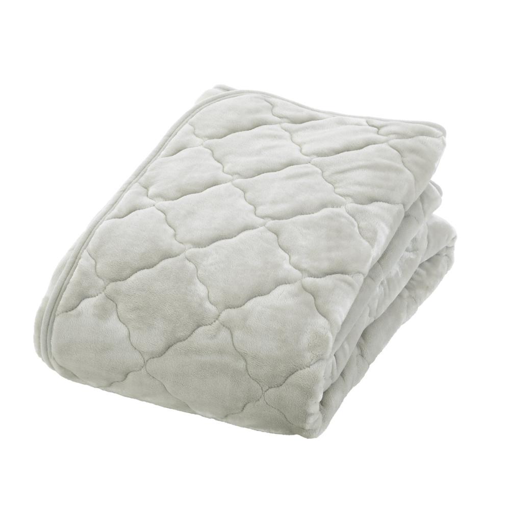 アテーナライフ　ボリュームなめらかタッチ敷パッド　グレー　シングル