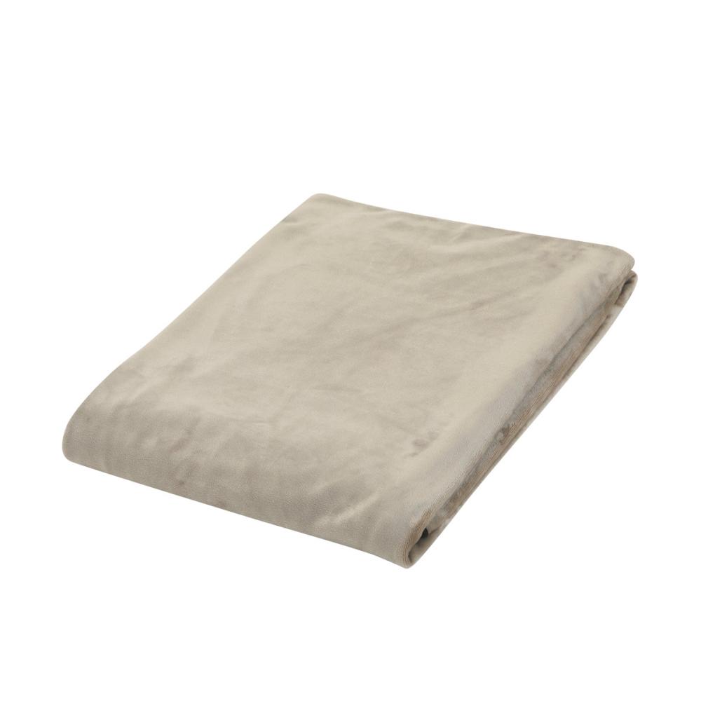 アテーナライフ　毛布にもなるあったか両面使える掛布団カバー　ベージュ／ブラウン　シングルロング　１５０×２１０ｃｍ