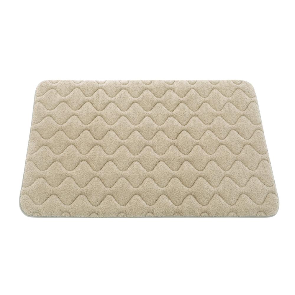 アテーナライフ　ぽこぽこルームマット　スフレ　ベージュ　９０×１３５ｃｍ
