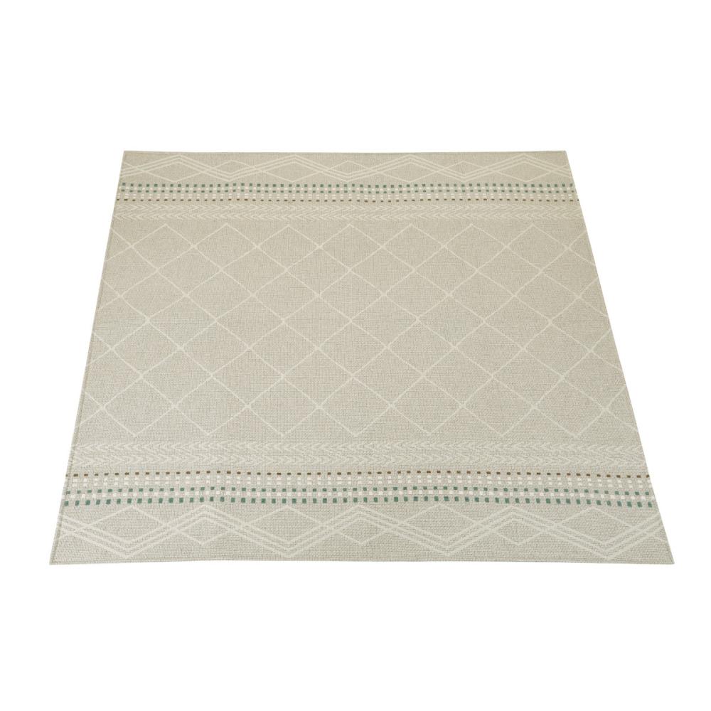 アテーナライフ　ジャガードラグ　サラライト　グレー　１８５×１８５ｃｍ　約２．２畳