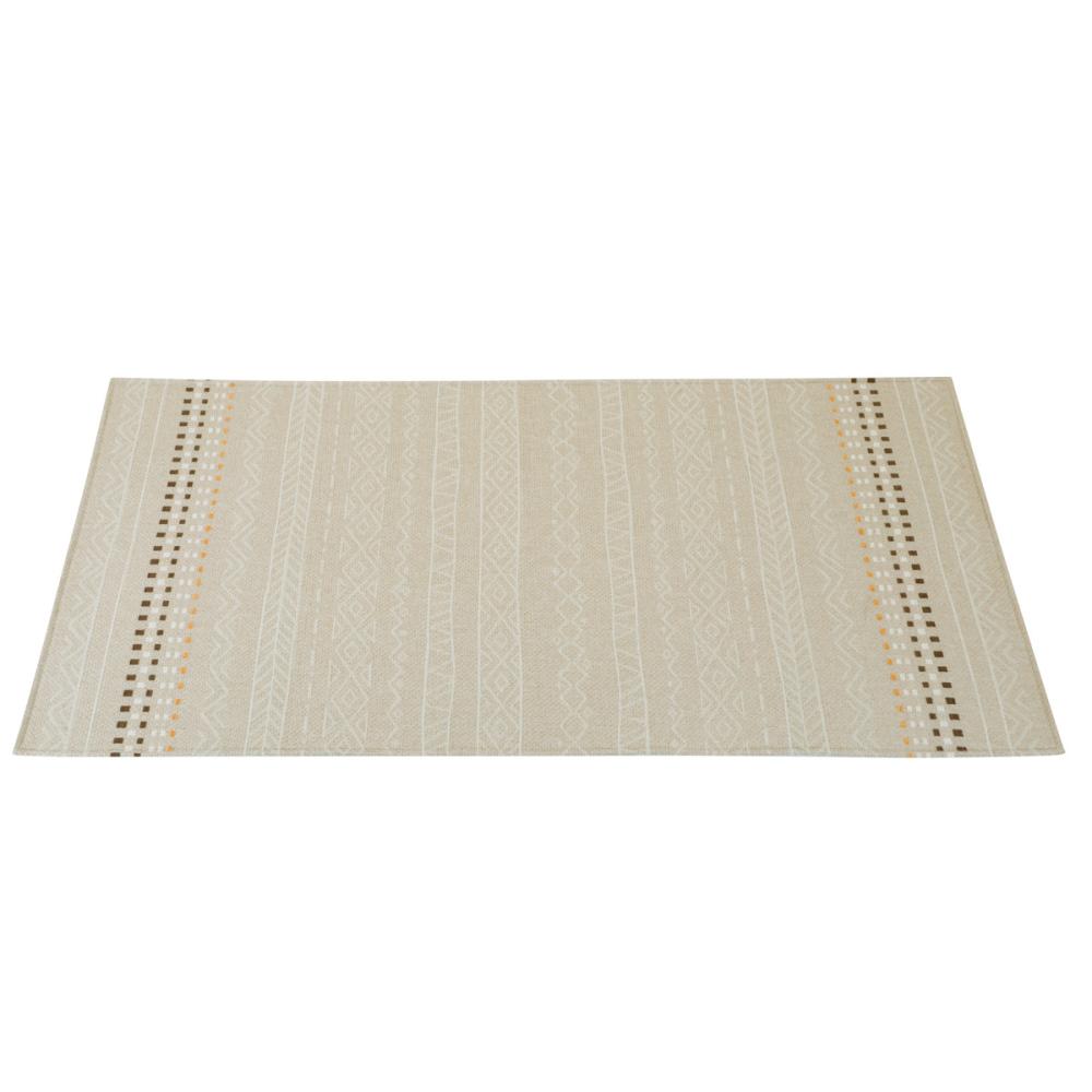 アテーナライフ　ジャガード１帖マット　ムーンライト　ベージュ　９０×１８５ｃｍ