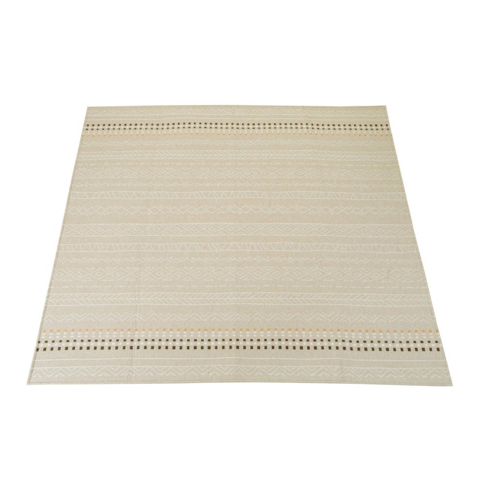 アテーナライフ　ジャガードラグ　ムーンライト　ベージュ　１８５×１８５ｃｍ　約２．２畳