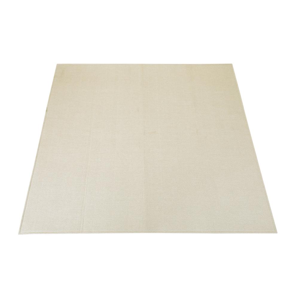 アテーナライフ　ジャガードラグ　ボワ　ベージュ　１８５×１８５ｃｍ　約２．２畳