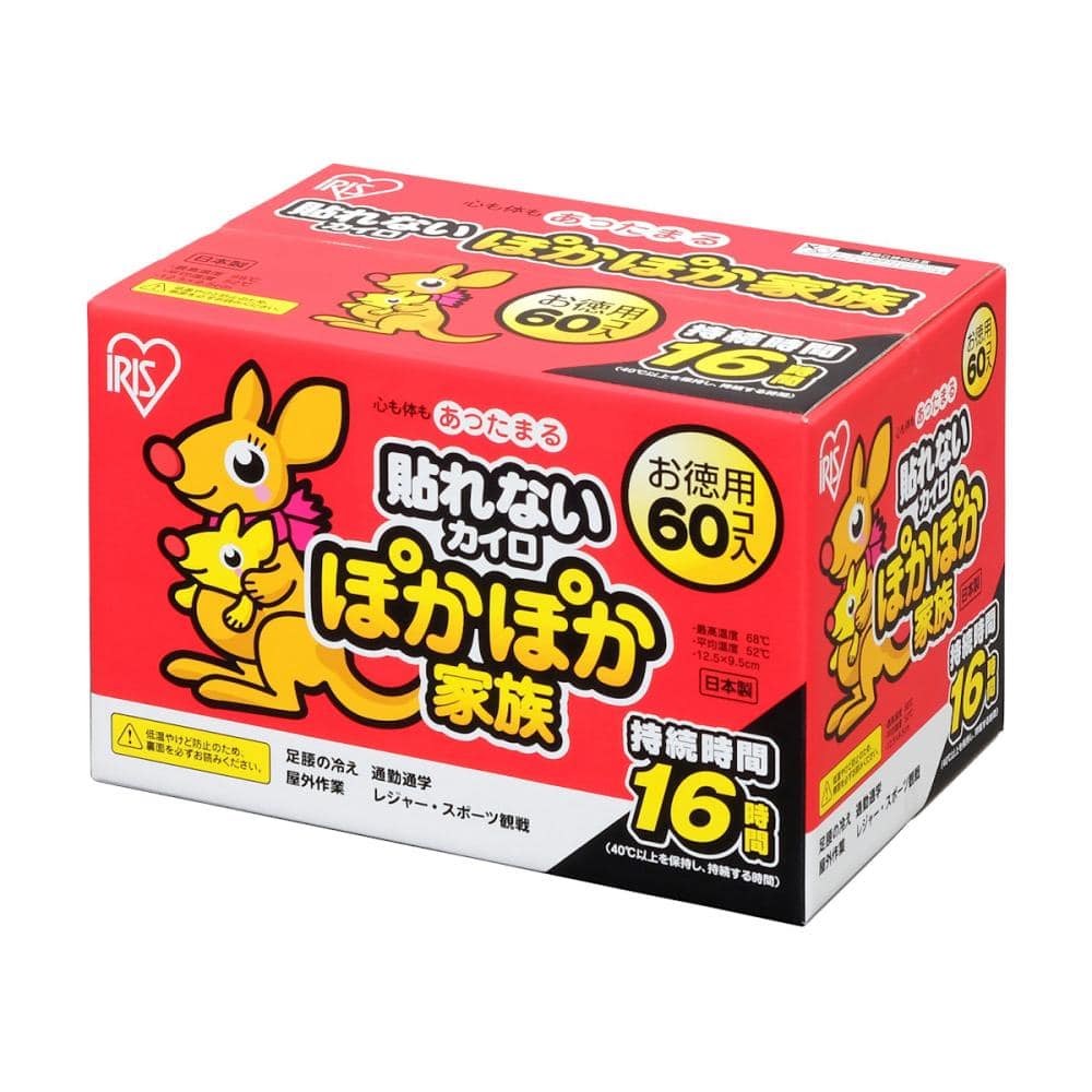アイリスオーヤマ　ぽかぽか家族　貼るカイロミニ　６０枚入り　ＰＫＮ－３０ＨＭ