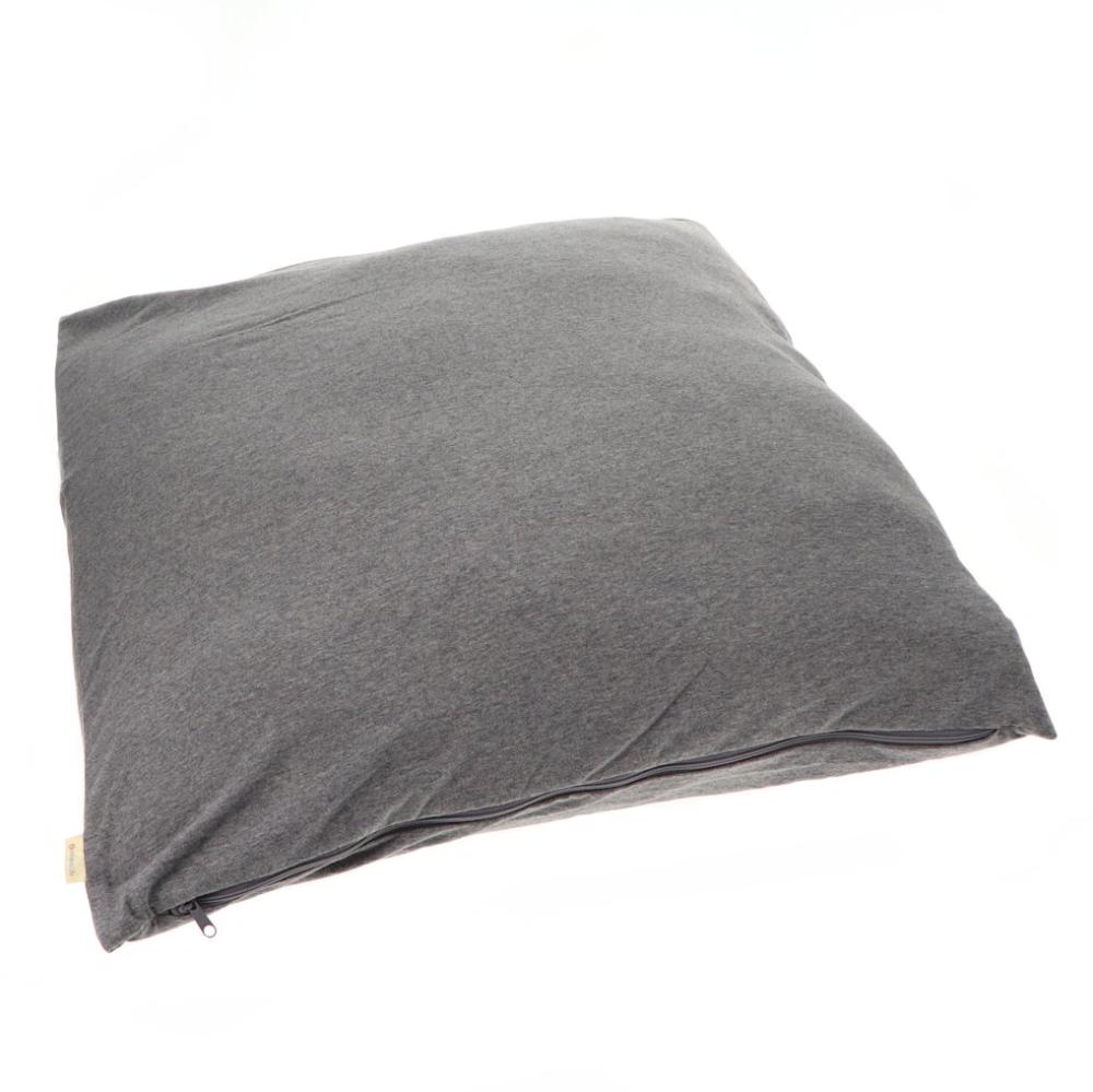 アテーナライフ　のびのび綿ニット座布団カバー　グレー　５５×５９ｃｍ