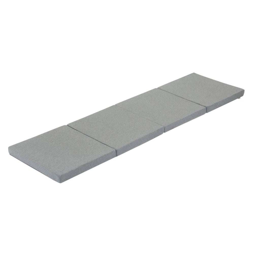 アテーナライフ　スツールにもなる４つ折りごろ寝クッション　グレー　５０×全長１８０×厚さ５ｃｍ