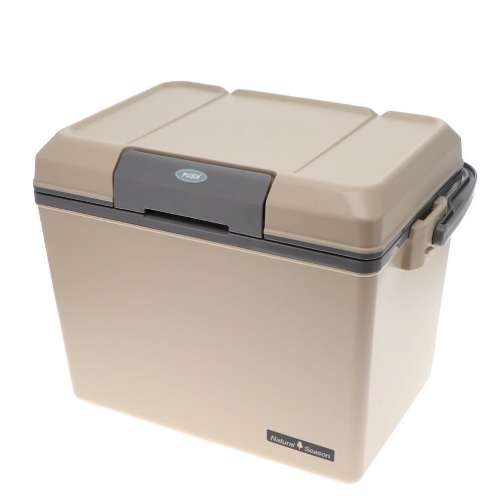 フラットトップクーラーボックス　ベージュ／グレー　１３Ｌ