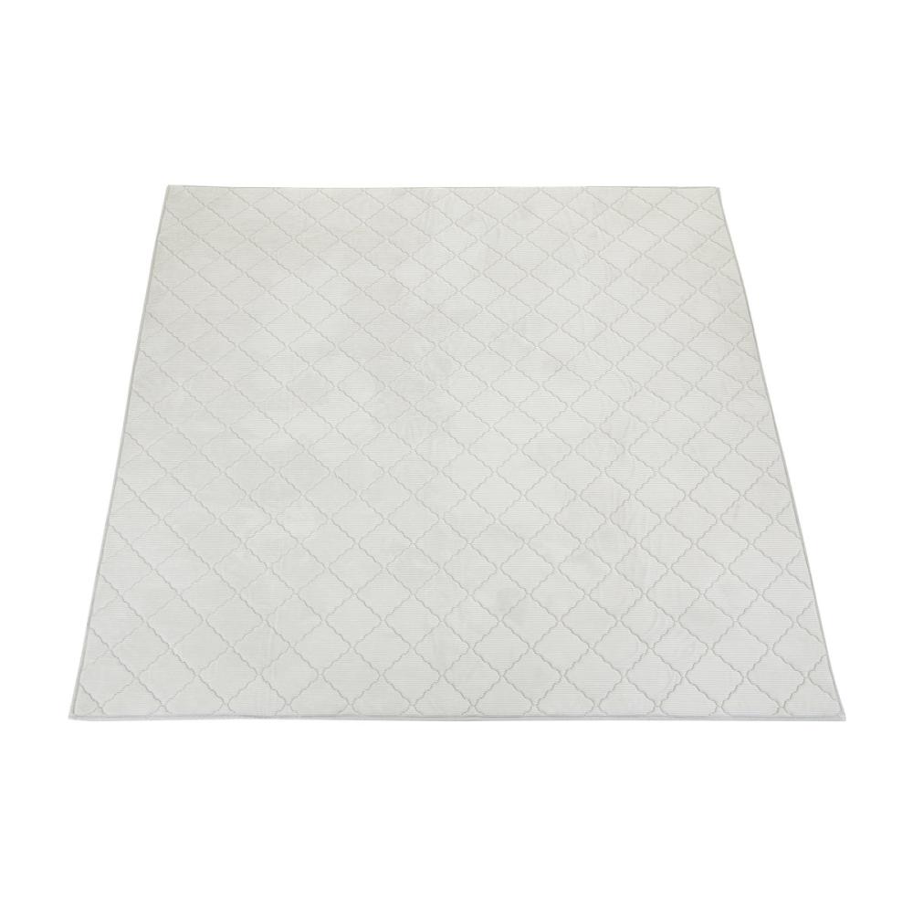 アテーナライフ　リビングラグ　リッジ　グレー　１８５×１８５ｃｍ　約２．２畳