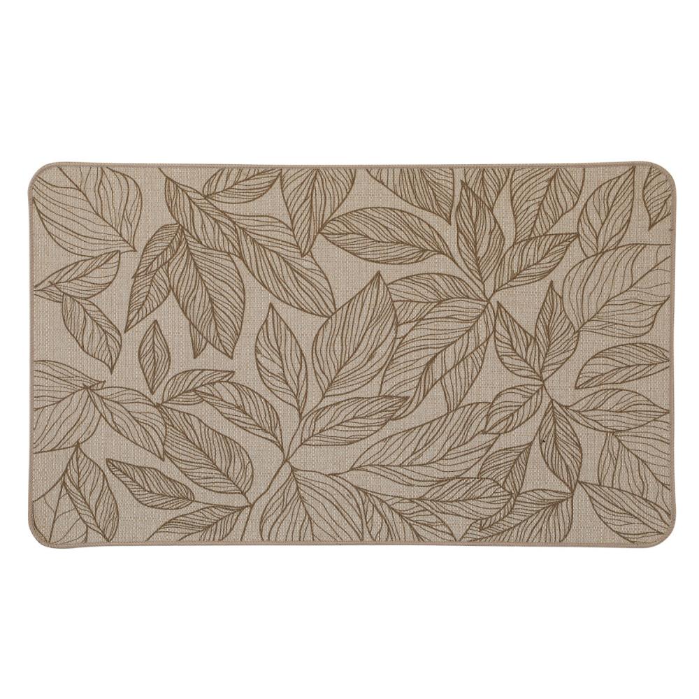 アテーナライフ　プリント玄関マット　リーフ　４５×７５ｃｍ