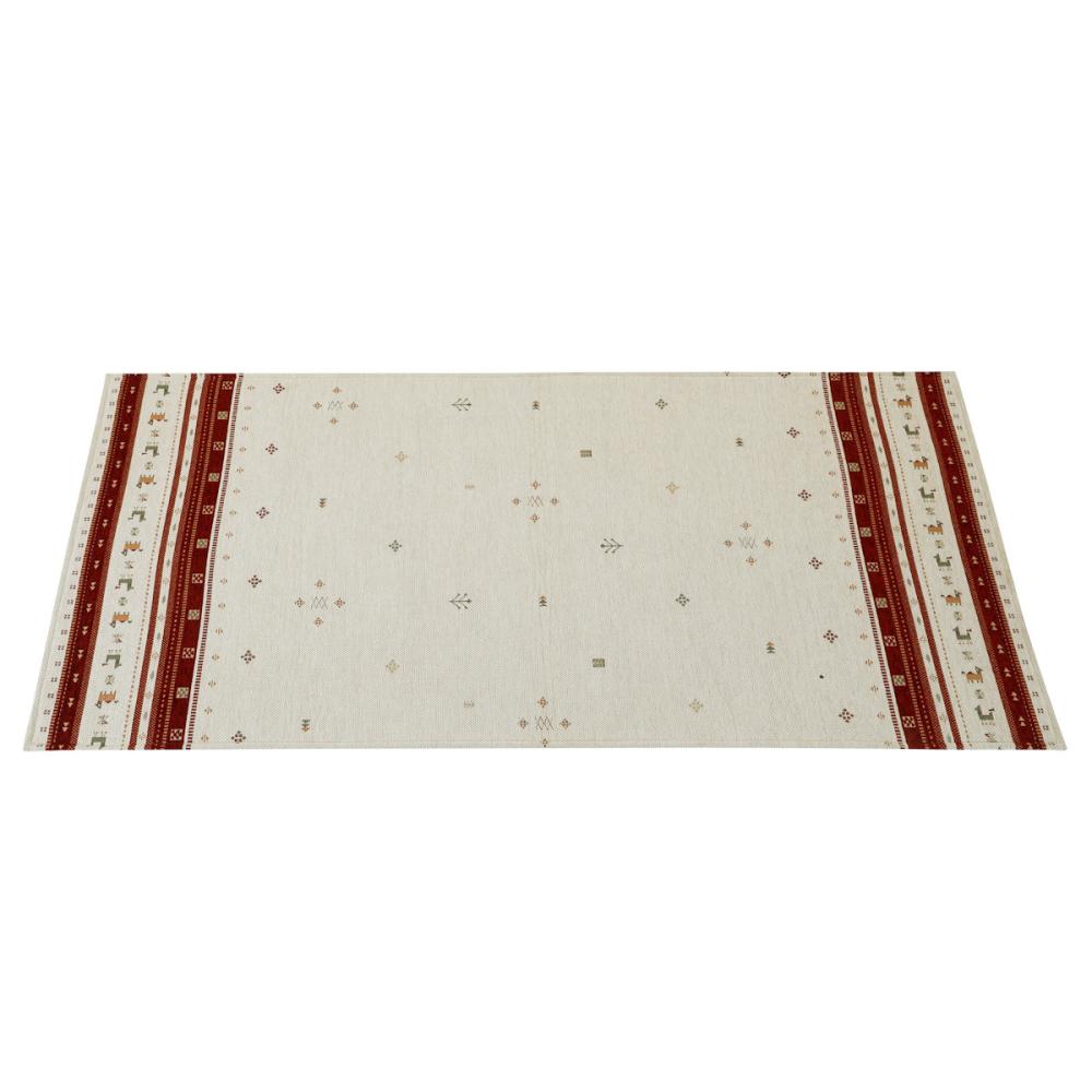 アテーナライフ　シェニール１帖マット　フェズ　レッド　９０×１８５ｃｍ