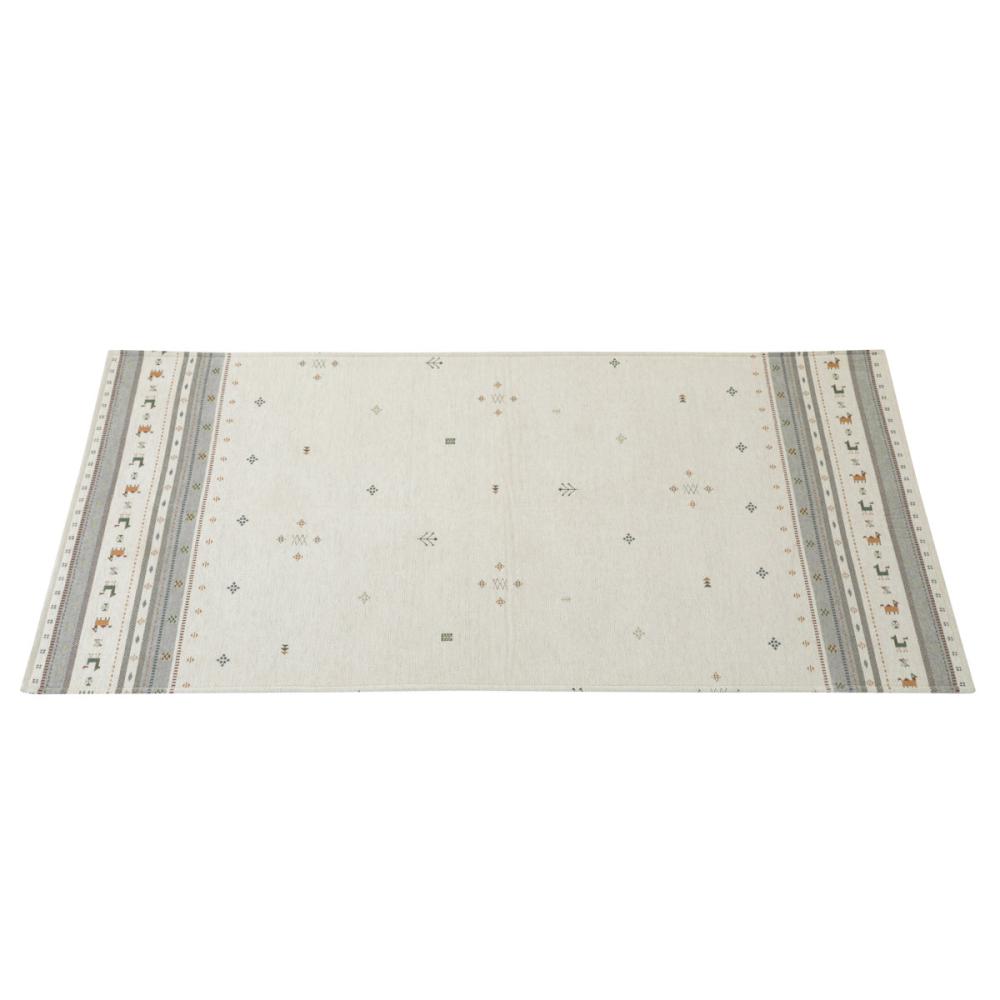 アテーナライフ　シェニール１帖マット　フェズ　グレー　９０×１８５ｃｍ