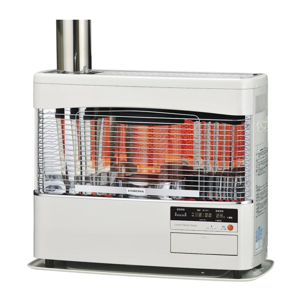 コロナ　床暖ポット式（煙突式）ストーブ　木造２０畳　ホワイト　ＵＨ－７７ＢＳＳ（Ｗ）