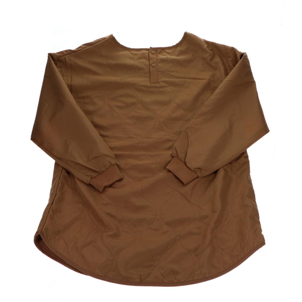 你的品牌名　撥水キルト裏フリースかっぽう着　ブラウン