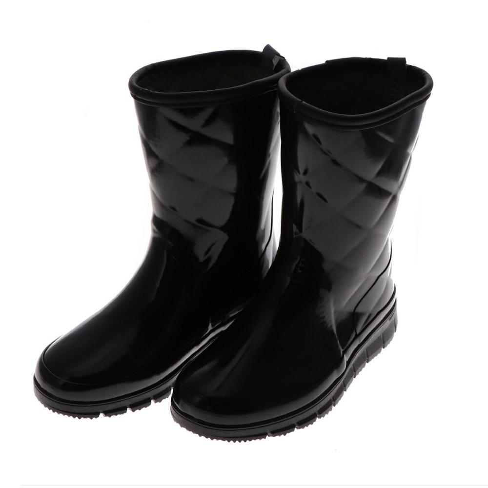 你的品牌名　婦人防寒長靴　防滑ガラス繊維ソール　ブラック　Ｌ