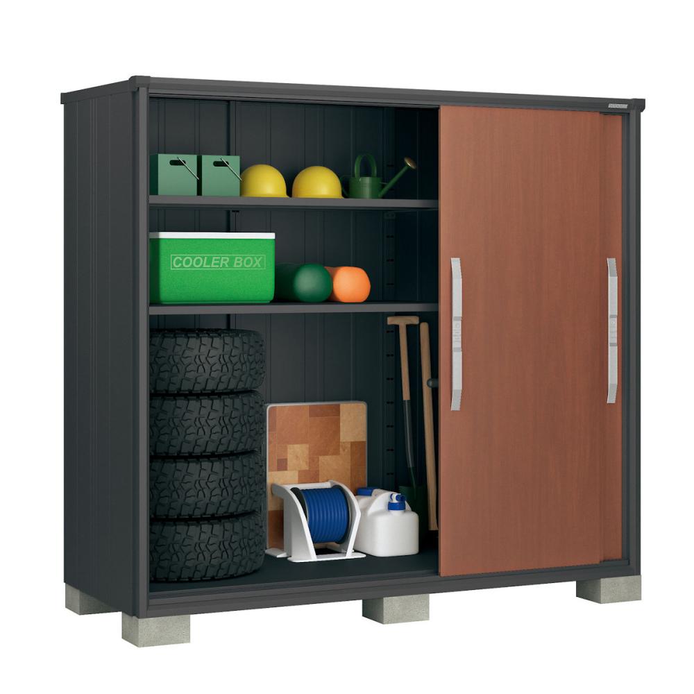 ヨド物置　ＢＬＡＣＫエスモ　間口２１０×奥行９０×高さ１９０ｃｍ　一般型　グラファイトメタリック　ＥＳＦ２１０９ＡＢＫ／ＧＭ