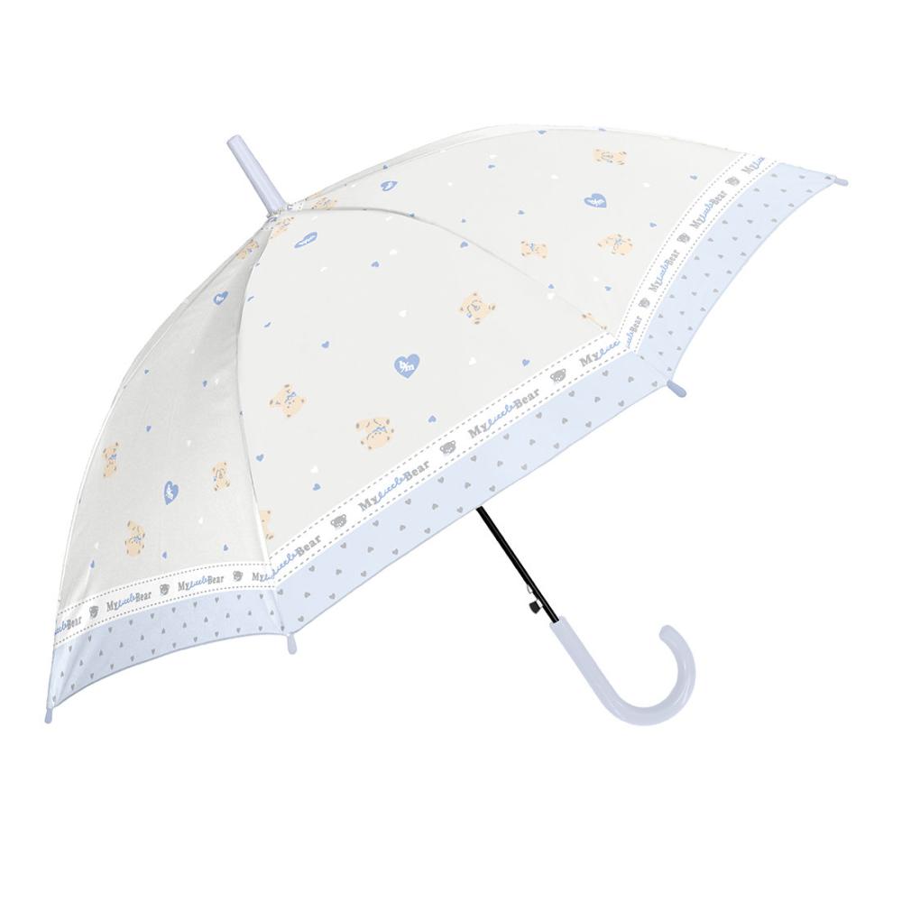 子供用ジャンプ傘　５５ｃｍ　メニ－ベアーズ　ライトグレー