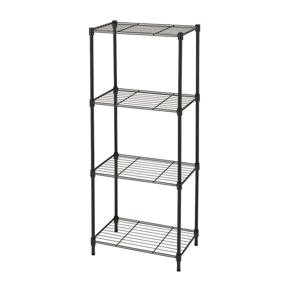 ドウシシャ　シンプルラック　４５ｃｍ幅　４段　ブラック　Ｍ４５１１－４ＢＫ