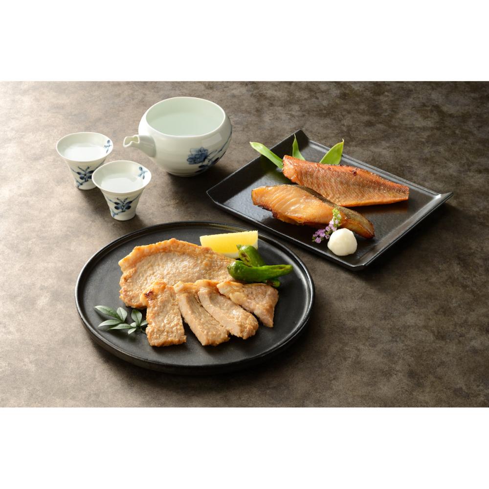 万越屋　レンジで簡単！焼魚と豚ロース詰合せ１０袋入〈料理家村山瑛子監修〉