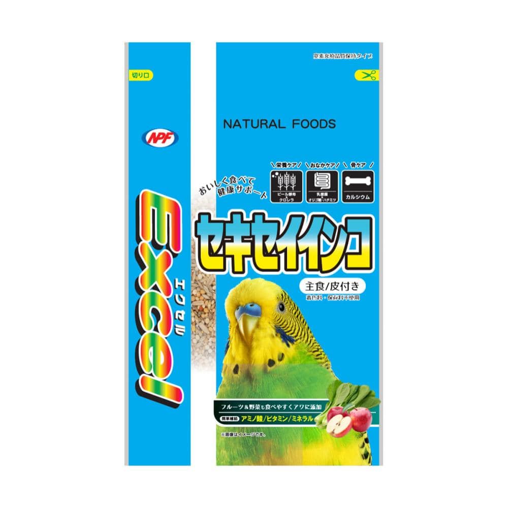 エクセル　セキセイインコ　主食　皮付き　６００ｇ