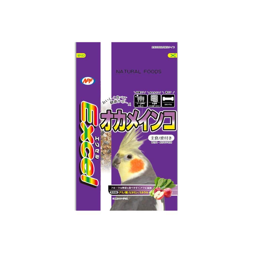 エクセル　オカメインコ　主食　皮付き　５００ｇ
