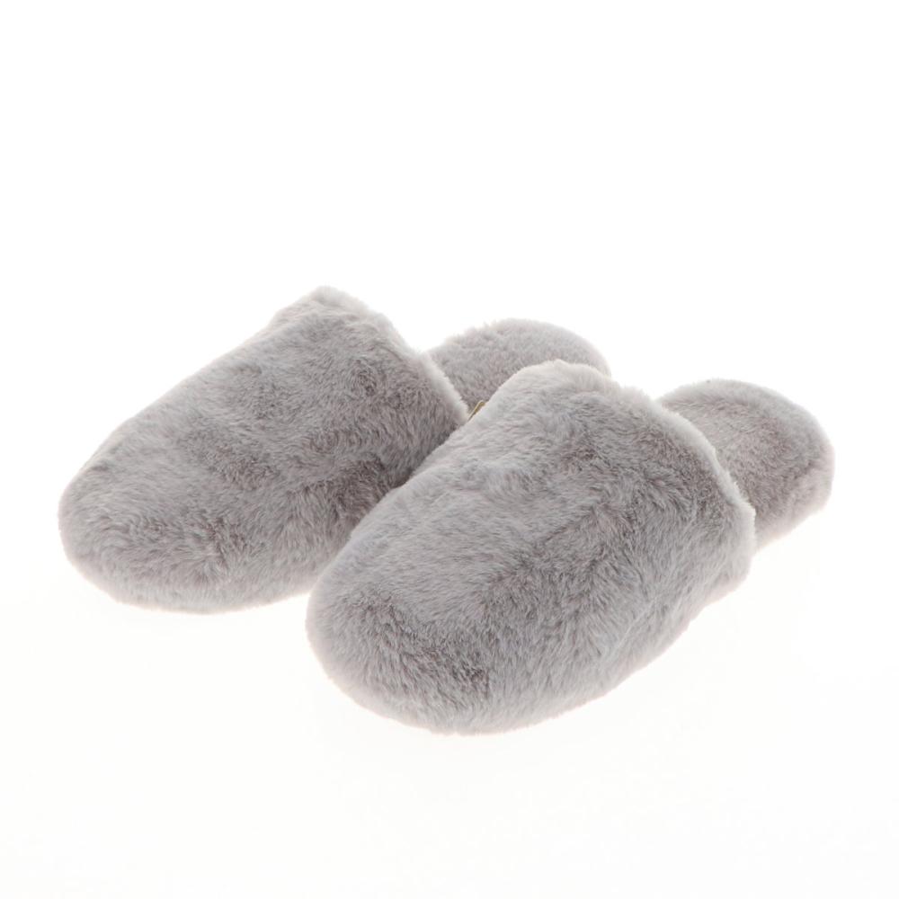 アテーナライフ　ボアつり込みスリッパ　グレー　Ｍ