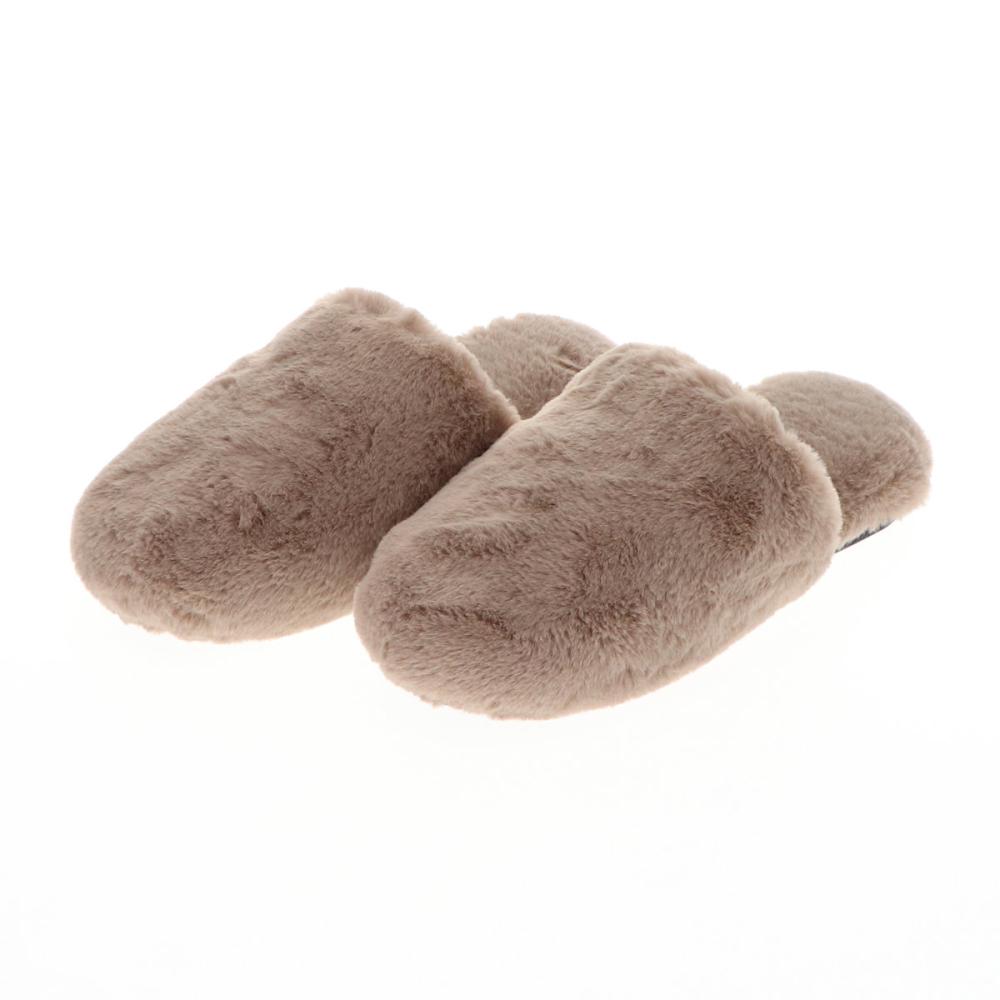 アテーナライフ　ボアつり込みスリッパ　ベージュ　Ｌ