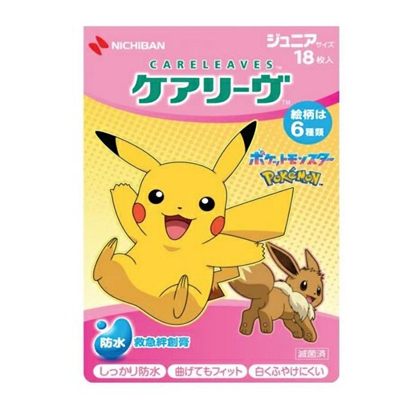 ニチバン　ケアリーヴ　キャラクターポケモンｃｕｔｅ　１８枚入り