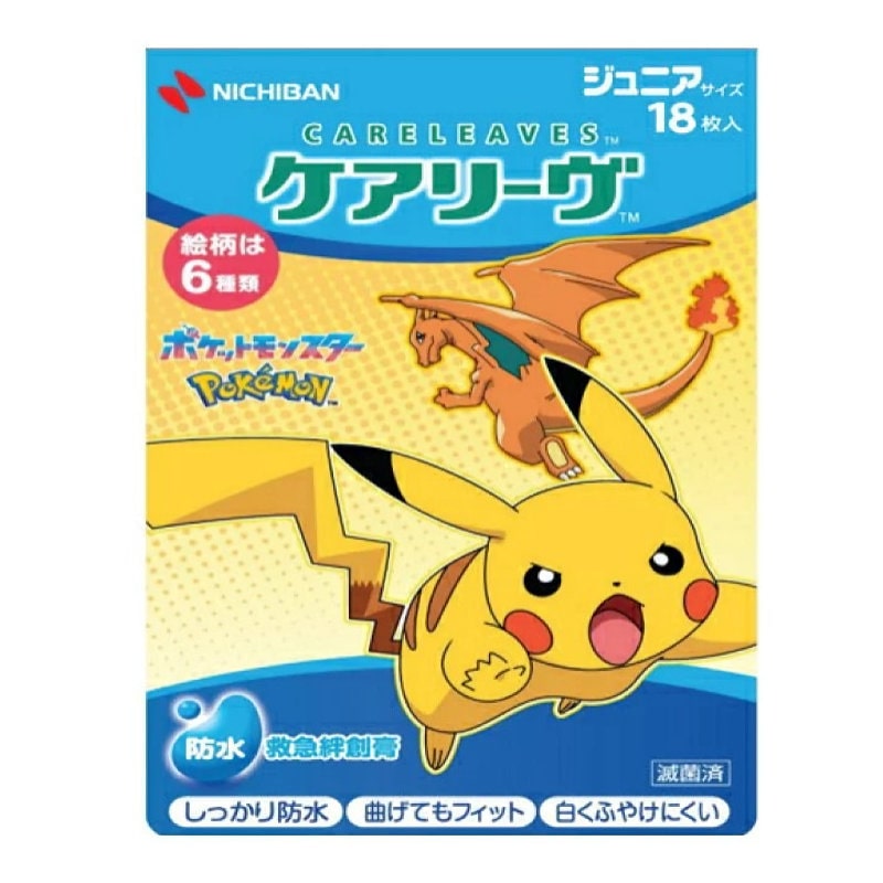 ニチバン　ケアリーヴ　キャラクターポケモンｃｏｏｌ　１８枚入り