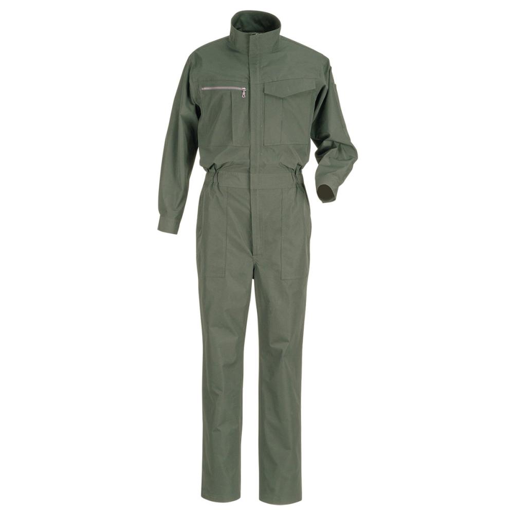 カジメイク　アクティブストレッチつなぎ　オリーブ　３Ｌ　６７８６