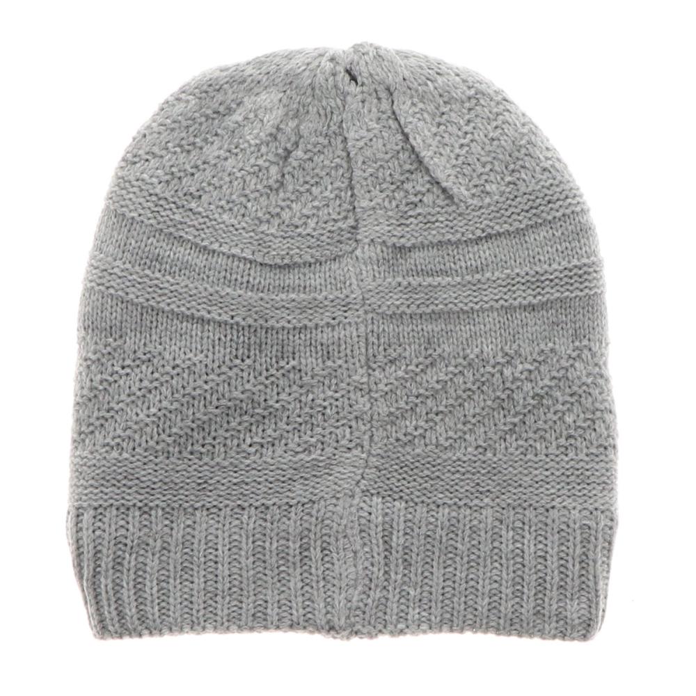 你的品牌名　婦人ニット帽子　グレー　Ｋ２５
