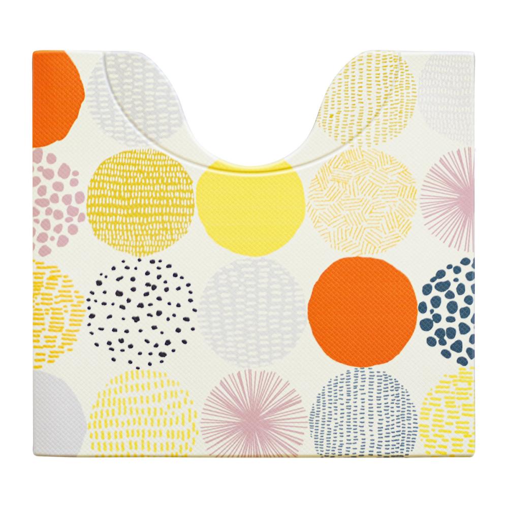 スキマにピタっ！拭けるトイレマット　ドット