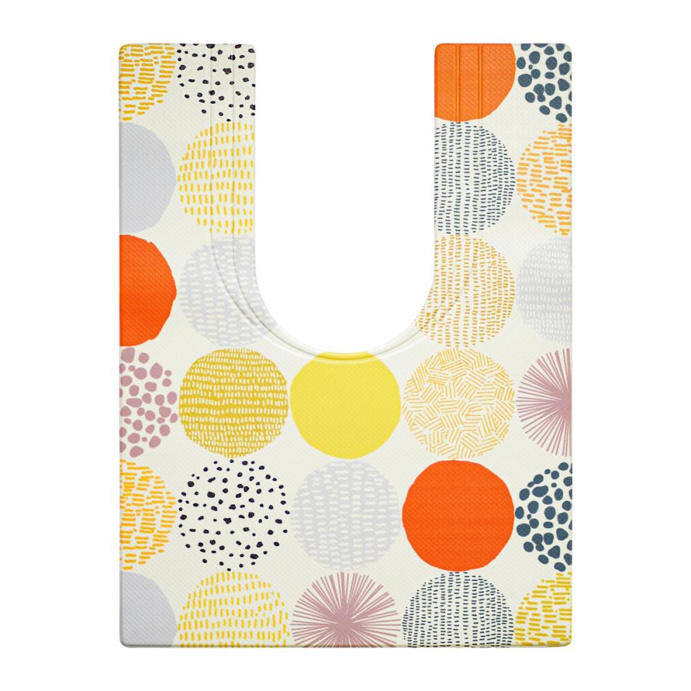 スキマにピタっ！拭ける耳長トイレマット　ドット