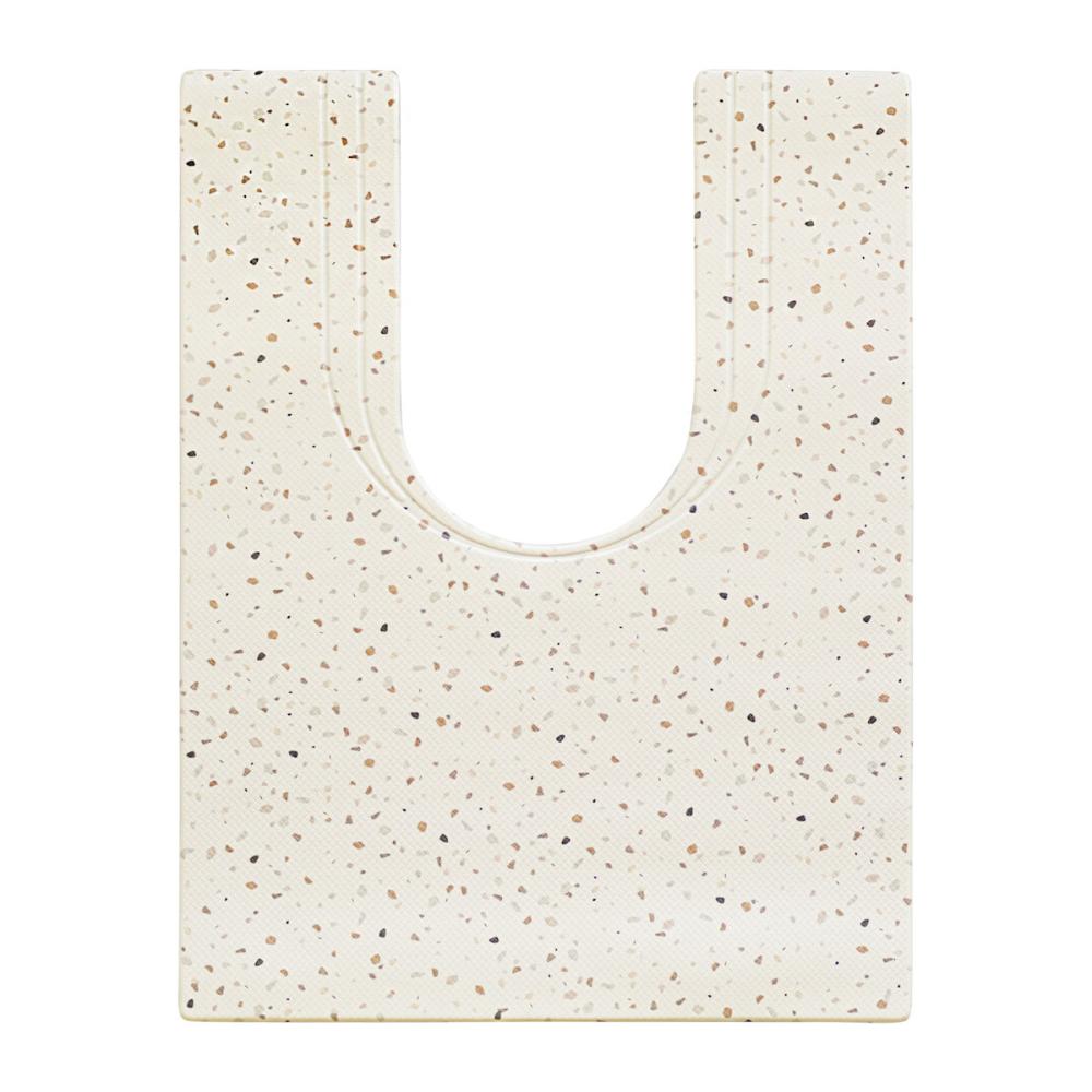 スキマにピタっ！拭ける耳長トイレマット　テラゾー